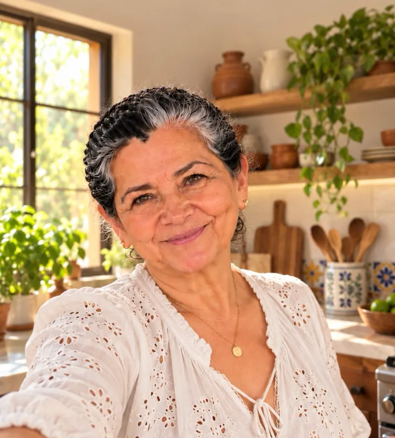 La Abu Lupita en su cocina