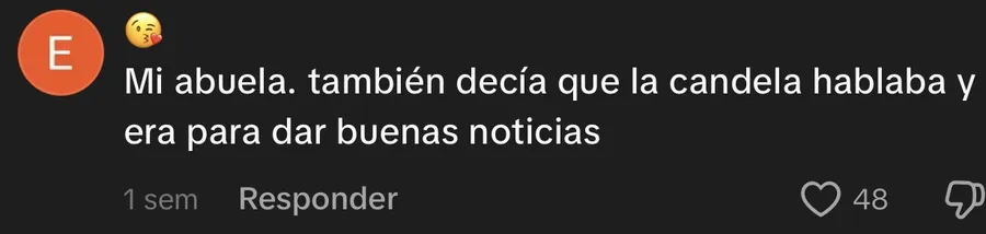 Captura del comentario original